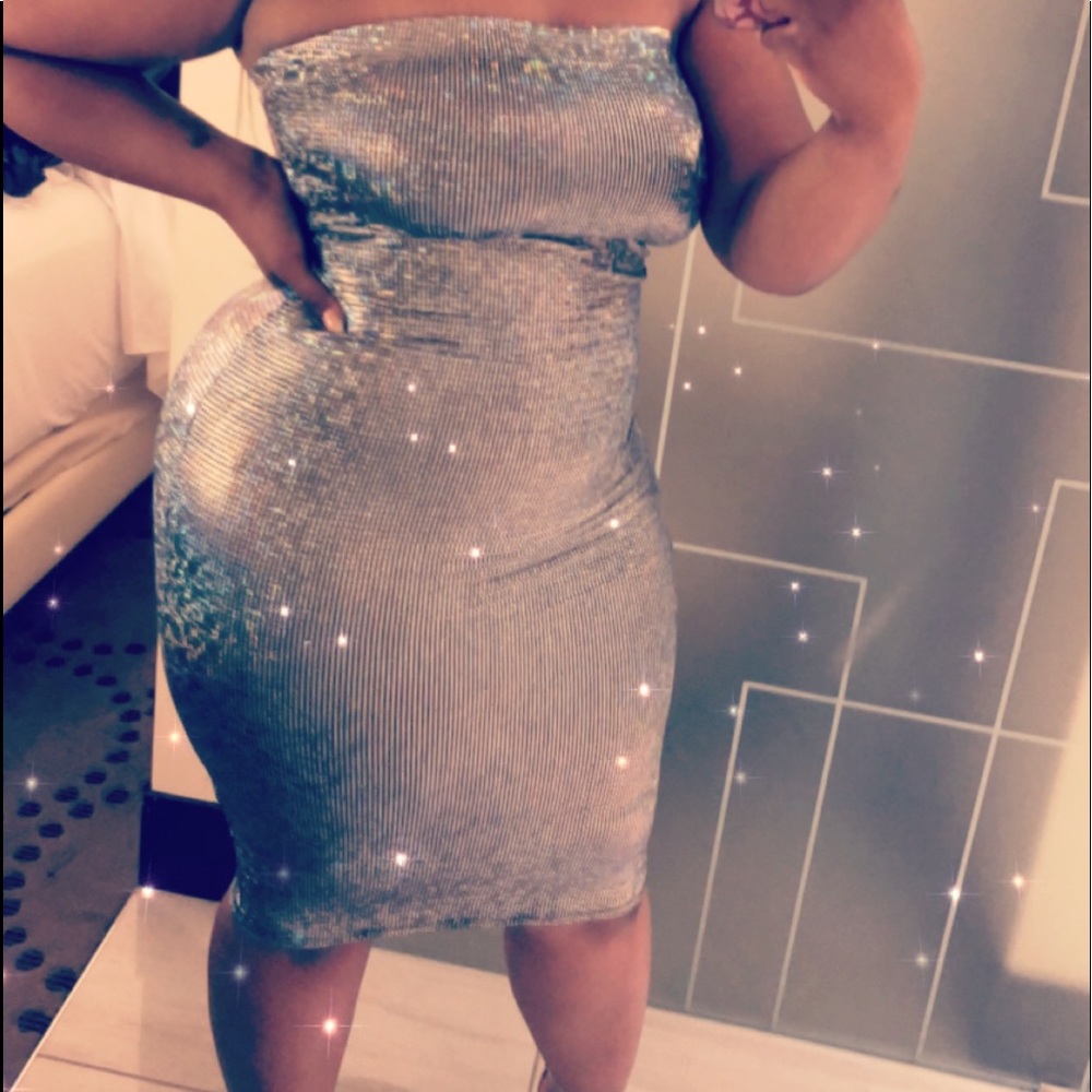 Silver dress worn once